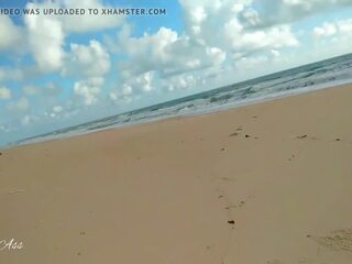 Drinking Pee Last Day at the Public Beach in Brazil -aprilbigass-